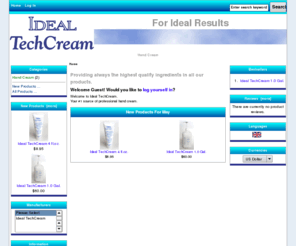 idealtechcream.com: Ideal TechCream
Ideal TechCream :  - Hand Cream ecommerce, open source, shop, online shopping