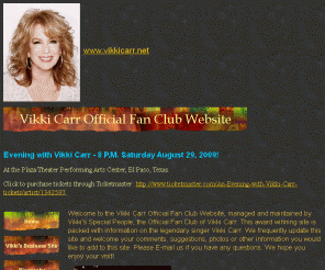 vikkicarr.net: Vikki Carr Official Fan Club Website
