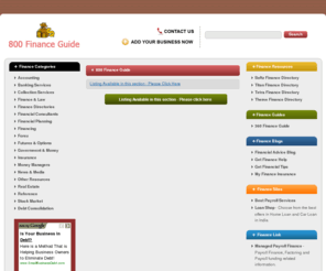 800financeguide.com: 800 Finance Guide
800 Finance Guide