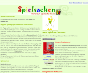 spiel-sachen.com: Spielsachen und Spiele für Kinder. Puppen - HANDGEMACHTE STOFFPUPPEN - Montessori Material
Spielsachen und Spiele. HANDGEMACHTE STOFFPUPPEN individuell gestaltet. Links zu hochwertigen Marken-Spielzeug und Montessori-Material. Spielsachen für Kinder