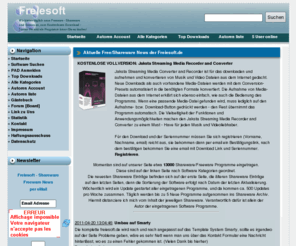 freiesoft.de: Freiesoft.de - Freeware Shareware Demos
Freiesoft.de - bietet Ihnen taeglich neue Shareware, Freeware und Demos an, alles Kostenlos zum Downloaden - Testen sie ein Software Produkt bevor Sie es kaufen.