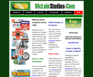 mclainsigns.com: McLain Studios
Making great custom signs, decals, posters, banners and graphics since 1945. 