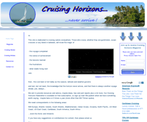 cruisinghorizons.com: Home Page - Cruising Horizons
Sailing and crusing resources site