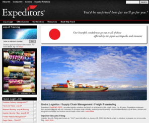 expeditors.com: Expeditors International of Washington, Inc. | Home
Expeditors is a global logistics company headquartered in Seattle, Washington. The company employs trained professionals in 170 offices and 12 international service centers located on six continents linked into a seamless worldwide network through an integrated information management system.