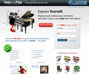 hearnplay.org: Online Piano Lessons: Music courses, Music Lessons, And Piano By Ear Resources
Learn music by ear. Free piano lessons, keyboard lessons, guitar lessons, vocal lessons, drums lessons, and more!