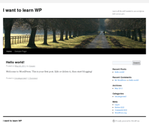 iwanttolearnwp.com: I want to learn WP
