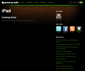 pedalboardpro.com: Ground Up Audio | iPad — Apps & Interfaces for the iPad
Music Apps & Interfaces designed specifically for the iPad.