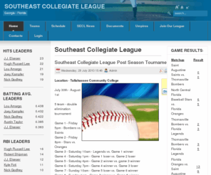 secollegiateleague.com: Southeast Collegiate League
Collegiate baseball league serving the south.(Florida - Georgia)