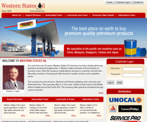 lubeoil.com: Western States Oil: Distributor of Gasoline, Oils, Diesel Products, Lubricants,
        Petrochemicals, Absorbents and More to Western U.S. and Pacific Rim Countries
