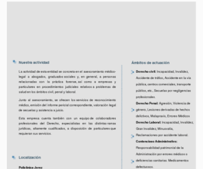 pericialesmedicas.com: Inicio || Asesoramiento médico-legal a abogados, graduados sociales y, en general, a personas relacionadas con la práctica forense, empresas, etc.
