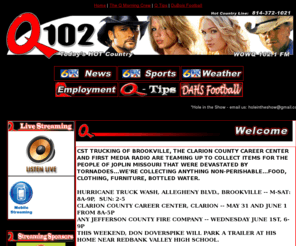 q102radio.fm: Welcome to Q102 - DuBois, PA
Q102.1 FM radio, based out of DuBois PA, is Today's HOT Country!