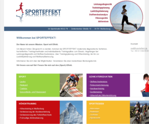 spinnstdu.com: Sporteffekt - Der Name ist unsere Mission: Sport mit Effekt! - Startseite
Um diesen hohen Ziel gerecht zu werden, kommen bei SPORTEFFEKT modernste diagnostische Verfahren, hocheffektive Trainingsmethoden und individualisierte Trainingspläne zum Einsatz.  Angefangen bei Leistungsdiagnostik und Stoffwechselanalyse, über Trainingsplanung und Höhentraining, bis hin zur Laufstiloptimierung und Wettkampfbetreuung.