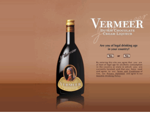 vermeerusa.com: Vermeer Dutch Chocolate Cream Liqueur - Are You The Legal Drinking Age In Your Country?
The only chocolate liqueur made with real Dutch chocolate. Vermeer is unmatched in its persuit of pure indulgence.