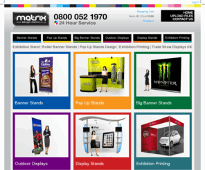 design-matrix.co.uk: Roller Banner Stands Design Exhibition Pop Up Stands Printing Banners Stand
Exhibition stand design and pop up stands for trade show displays. Exhibition printing for Roller banner stands at exhibitions banners stand for exhibitions and events London UK.