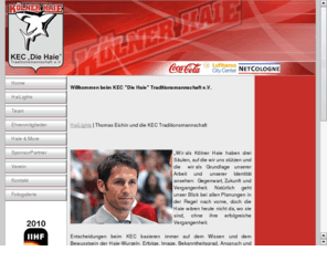 koelner-haie.com: Klner Eishockey Club "Die Haie" Traditionsmannschaft e.V. | Offizielle Homepage - KEC
KEC 