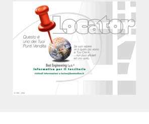 locator.it: Locator il più vicino a te
Locator fornisce la tecnologia per lo sviluppo di applicazioni di localizzazione per la ricerca di informazioni di prossimità, community, traffico e meteo, ecc.