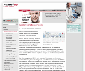 medfolio.com: NEXUS AG: Klinikinformationssysteme, Krankenhausinformationssystem, Krankenhaussoftware, PACS, Pathologiesoftware
NEXUS AG: Klinikinformationssysteme, Krankenhausinformationssystem, Krankenhaussoftware, PACS, Pathologiesoftware