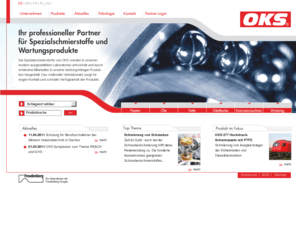 oks-germany.com: OKS Spezialschmierstoffe GmbH - Home
OKS Spezialschmierstoffe GmbH, der professionelle Partner für Entwicklung, Produktion und Vertrieb von Spezialschmierstoffen und chemo-technischen Wartungsprodukten bietet tribologische Lösungen für die Industrie