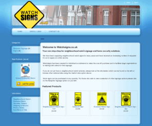 watchsigns.co.uk: WATCHSIGNS, Your one-stop shop for neighbourhood watch signage and home security solutions
WATCHSIGNS :  - Signs Bespoke Signage watch signage, watchsigns, home security solutions, security, online shop