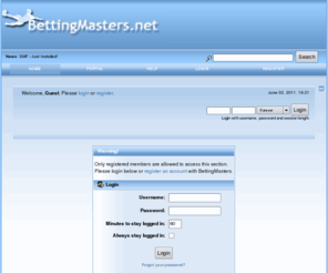 bettingmasters.net: Login
Login