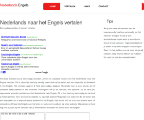 Nederlands Engels Vertaler Zin