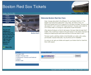 boston-redsox-tickets.com: Boston Red Sox Tickets
Boston Red Sox Tickets - Baseball - MLB. Fan Information about MLB.