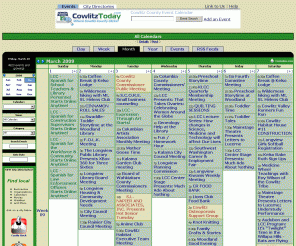 cowlitztoday.com: CowlitzToday.com - Cowlitz County Community Calendar  - All Calendars - Month
Cowlitz County Community Calendar, Cowlitz Calendar, Cowlitz Events, Cowlitz Activities, Longview WA, Kelso WA, Longview Kelso WA, Longview Washington, Kelso Washington, Longview Kelso Washington, cowlitz, WA, Cowlitz County WA, Cowlitz WA, Cowlitz County Washington