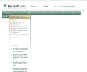 entrusttexas.com: Entrust Retirement Services
Self directed IRAs, real estate IRAs from Entrust Retirement Services - take control of your retirement investments through a self directed individual retirement account or real estate IRA