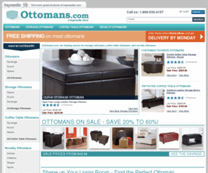 iottomans.com: Ottomans: Shop Storage or Coffee Table Ottoman at Ottomans.com
Ottomans gives you variety, sweet variety as the premier online retailer of ottomans in the U.S. Save on an ottoman now!