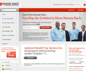 jacksonhewitt.com: Income Tax Preparation, Tax Resources, Tax Help – Jackson Hewitt Tax Service
Online Tax Prep and Tax Preparation Offices from Jackson Hewitt Tax Service