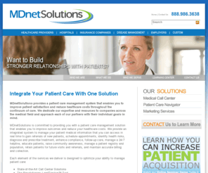 mdnetsolutions.info: MDnetSolutions
        

     :: 
        Integrate Your Patient Care With One Solution
MDnetSolutions -- Integrate Your Patient Care With One Solution