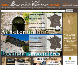 maisonetenergy.com: Maison de charme à vendre, Demeure de charme à vendre, Fermes et Longères à vendre, immobilier de prestige, Locations saisonnières, chambres dhôte de charme, hôtels de charme, gîtes de charme
Acheter une Maison de charme, Acheter une Demeure de charme, Acheter une Ferme de charme, Acheter une Propriété de Charme, Maison de charme à vendre, Demeure de charme à vendre, Ferme et longère à vendre, propriété de prestige à vendre, Locations saisonnières, chambres dhôte de charme, hôtels de charme, gîtes de charme