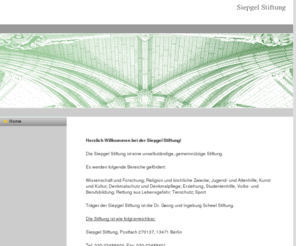 siepgel-stiftung.com: Home - Meine Homepage
Meine Homepage