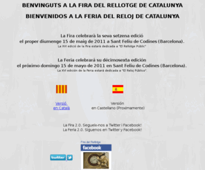 clocksfair.com: Fira del Rellotge de Catalunya - Feria del Reloj de Cataluña
pagina oficial de l'organitzacio de la fira del rellotge de catalunya a sant feliu de codines