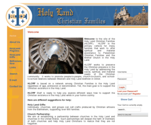 hlcrf.org: Holy Land Christian Families - Home
HLCRF is the primary vehicle for many families that wish to offer spiritual and material assistance to Palestinian Christian Families.