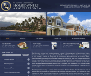 calassoc-hoa.com: California Homeowners Association | HOA
Home. Contact the California HOA for help with community associations, condominiums and common interest developments, and more.