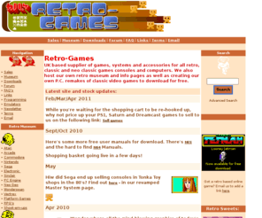 retro-games.co.uk: Retro Games - Online Game Site Supporting all retro, classic and neo-classic video game formats. Nintendo, Sega, SNK, PC Engine, Jamma, SNES, Master System, megadrive, neogeo pocket commodore sinclair spectrum, grandstand, LSI, Tomy, Entex, Game Gear, Atari, VCS, 2600 Space Invaders, pacman old games
