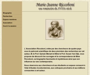 riccoboni.net: Marie-Jeanne Riccoboni
Marie-Jeanne Riccoboni