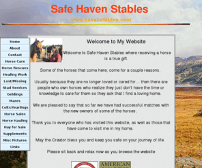 havenstables.com: Safe Haven Stables - Horse Rescue & Healing - Alberta Canada
Safe Haven Stables - Horse Rescue & Healing - Alberta Canada