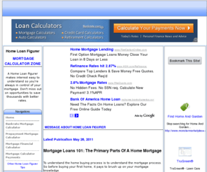 mortgagecalculatorzone.com: Mortgage Calculator | Home Loan Figurer
A Home Loan Figurer makes interest easy to understand so you're always in control of your mortgage.  Don't miss out on opportunities to save thousands with better rates. ..