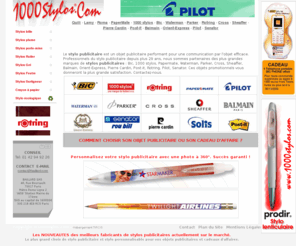 millestylos-fr.net: Stylos publicitaires, le site du stylo publicitaire
stylo publicitaire : 1000 stylos spécialiste du stylo publicitaire vous propose pour vos cadeaux d'affaires une large gamme de stylos plume, stylos bille, rollers, surligneurs...