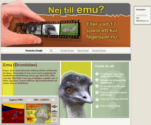 nejtillemu.se: Varför Nejtillemu? - Emu med Emu-lander och Eggbert.
Emu med Emu-lander och Eggbert