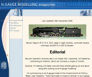 ngaugemodelling.com: N Gauge Modelling
The web magazine with all the latest info about N gauge model railways