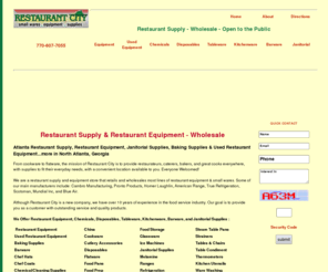 restaurantcitysupply.com: Restaurant Supply Atlanta: Restaurant Equipment, Restaurant Supplies, Janitorial Supplies, Baking Supplies, Used Restaurant Equipment
Restaurant Supply Atlanta: restuarant equipment, restaurant supplies, janitorial supplies, baking supplies, used restaurant equipment, cookware, china, flatware, cutlery, thermometers, kitchen utensils & catering supplies. 