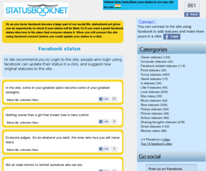 statusbook.net: facebook status
Status for facebook,Share your statuses and get ideas to funny facebook status and other categories - status book net because we likes facebook status , facebook status 