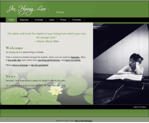 jinhyunglim.com: Jin Hyung Lim - Piano Artist
The official website of pianist Jin Hyung Lim.