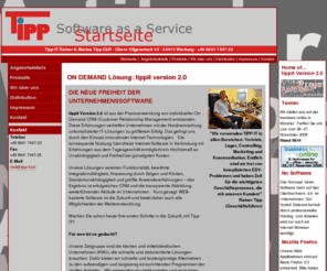 tippit.biz: Tipp - IT: Software as a Service
Willkommen bei TIPP-IT - Ihrem Internetdienstleister
