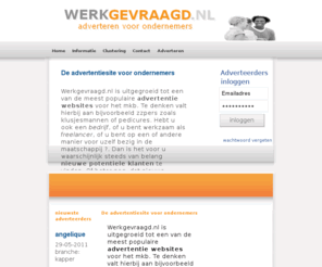 werkgevraagd.nl: de advertentiesite voor ondernemers
klanten werving op het internet voor ondernemers en andere zelfstandig werkenden in de maatschappij, meer lezen ?...