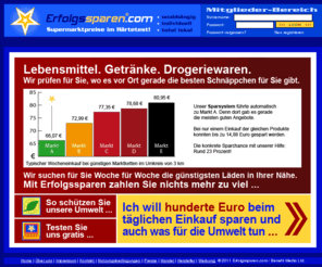 erfolgssparen.com: Erfolgssparen®: Sparen bei Lebensmitteln, Getränken & Drogeriewaren   Schutz vor Werbetricks! - Die Top-Preise und Schnäppchen im Supermarkt, Verbrauchermarkt, SB-Warenhaus, Getränkemarkt und beim Discounter.
Die besten Preise in Geschäften vor Ort   Schutz vor Preisnepp & Werbetricks Verbraucherschutz beim Shopping Die Antwort auf die Preisexplosionen Persönlicher Schutz vor Teuerung und Inflation beim Einkauf Lokal Individuell Preisagentur Bewertung Beratung