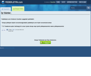 yedekleyin.com: Dosya Yedekleme Sitesi...
Yedekleyin.com bir yedekleme sitesidir.Güvenliği ön planda tutulan yedekleyin.com a sizde kaybolmasını istemediğiniz yada sizin için önemli dosyalarınız yedekleyebilir ,istediğiniz yerden istediğiniz anda indirebilirsiniz.